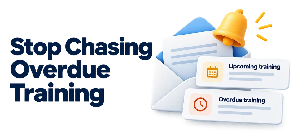 training notifications for training records software